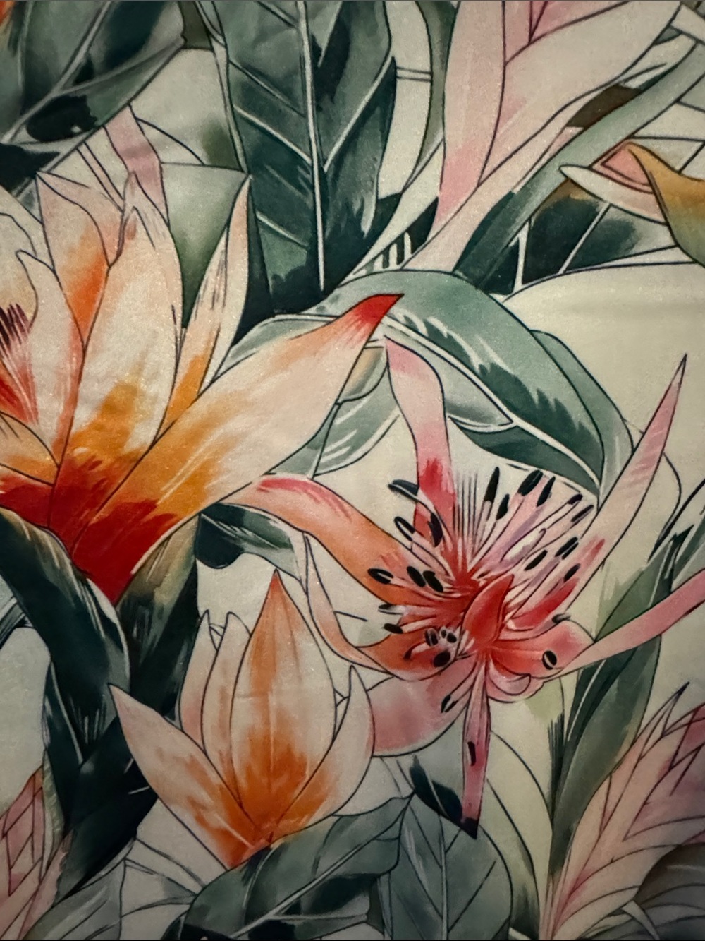 Floral Slip Midi Dress with Tropical Print - Picture 4 of 4